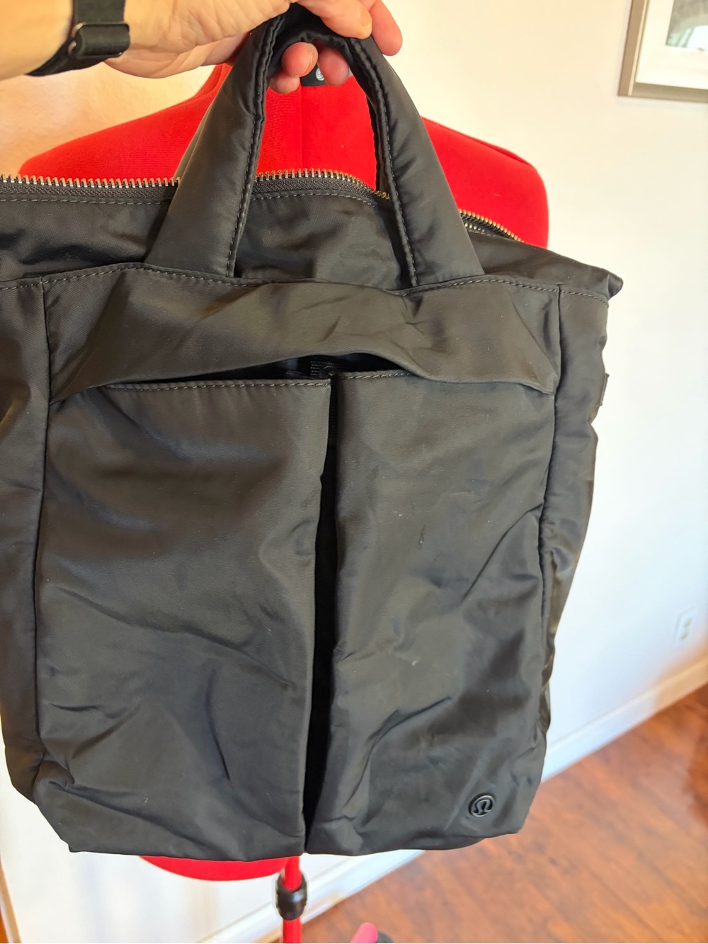 lululemon athletica Black Nylon Versatile Backpack